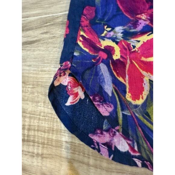 Tommy Bahama Women's 100% Linen Floral Tropical Short Sleeve Top - Size L - Picture 14 of 15